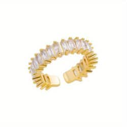 Verstelbare goudkleurige Alina ring, 18k gold plated