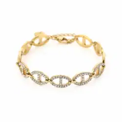 AP strass armband - goud